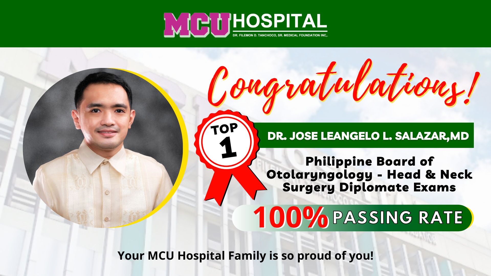 Department of OTOLARYNGOLOGY – HEAD & NECK SURGERY ‘s pride! – MCU Hospital